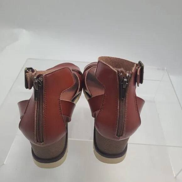 NWOB  MIA Lauri Wedge Sandal Cognac Size 10M