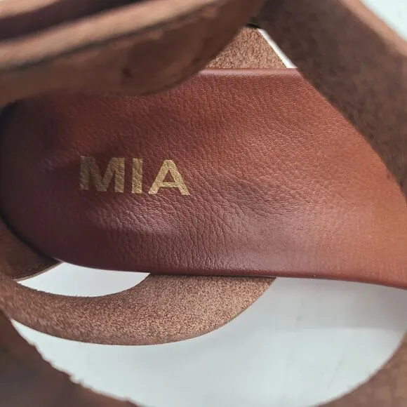NWOB  MIA Lauri Wedge Sandal Cognac Size 10M