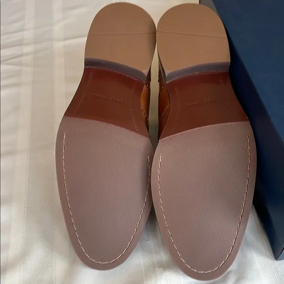 NWOT Cole Haan Men's Brown Leather Dress Shoes, Size 11.5M