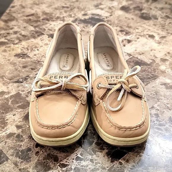 NWOT Sperry Womens Top Sider Driving Boat Leather Lace Up Tan Shoes Size…