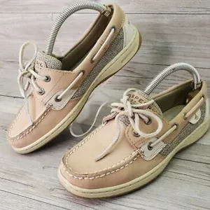 NWOT Sperry Womens Top Sider Driving Boat Leather Lace Up Tan Shoes Size…