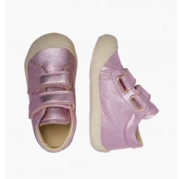 NWT NATURINO COCOON VL First-steps leather and suede shoes in Bright pink
