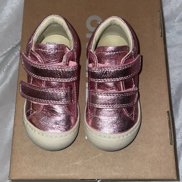 NWT NATURINO COCOON VL First-steps leather and suede shoes in Bright pink