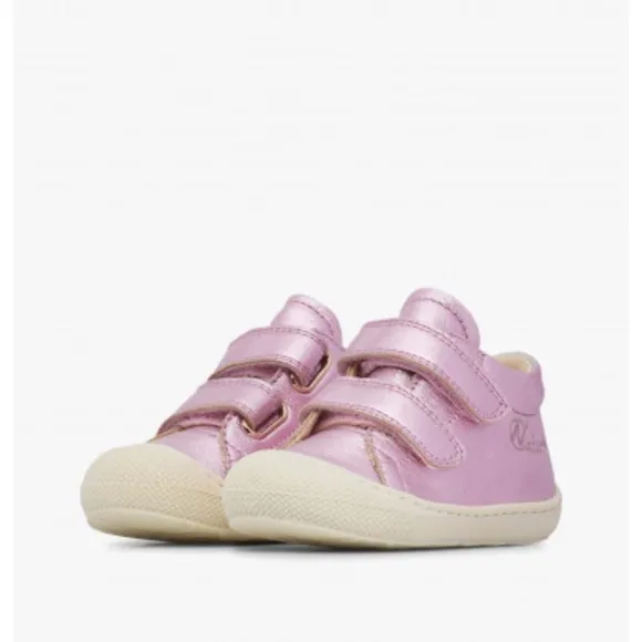 NWT NATURINO COCOON VL First-steps leather and suede shoes in Bright pink