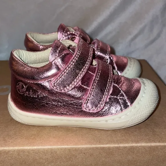 NWT NATURINO COCOON VL First-steps leather and suede shoes in Bright pink