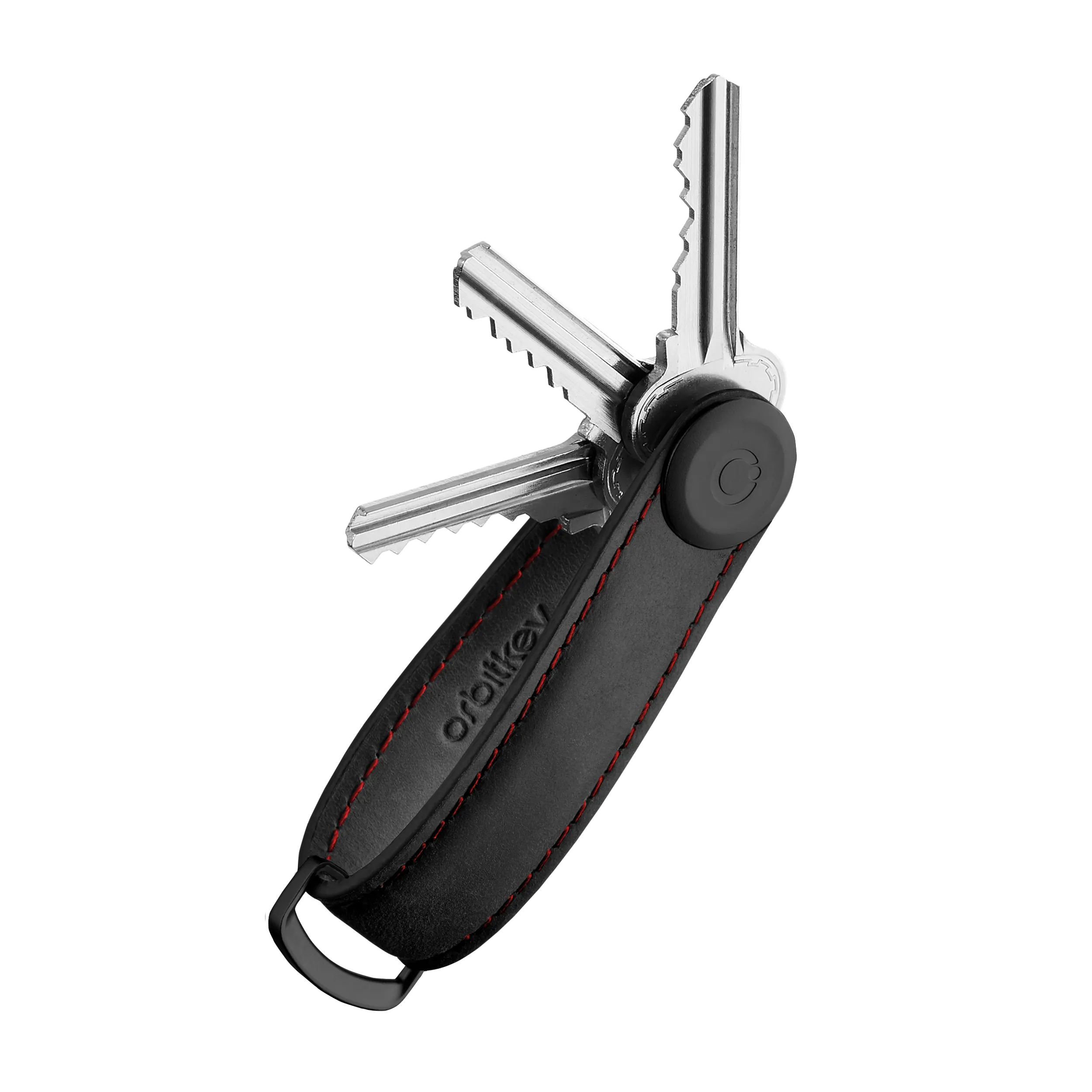 Orbitkey Crazy Horse Leather Obsidian Black/Red