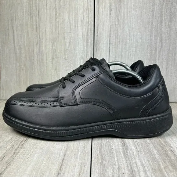 OrthoFeet Gramercy 465 Black Leather Oxford Dress Shoe Men Size 11 EEEE 4E XWide