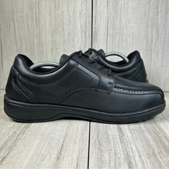 OrthoFeet Gramercy 465 Black Leather Oxford Dress Shoe Men Size 11 EEEE 4E XWide