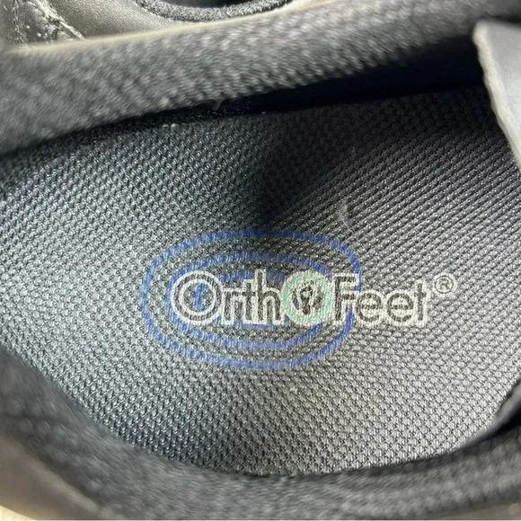 OrthoFeet Gramercy 465 Black Leather Oxford Dress Shoe Men Size 11 EEEE 4E XWide