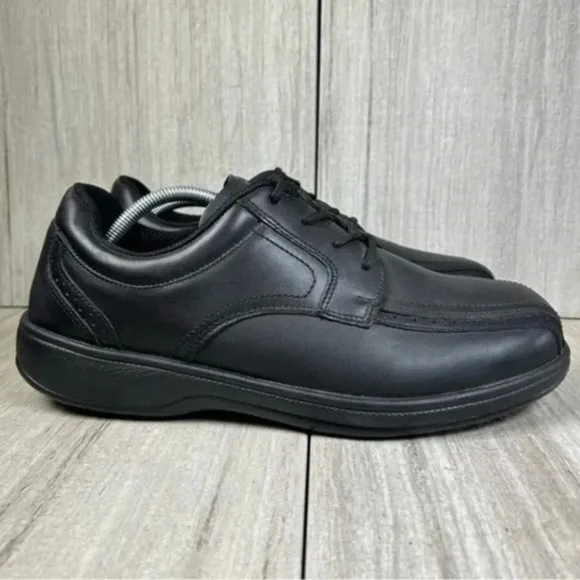 OrthoFeet Gramercy 465 Black Leather Oxford Dress Shoe Men Size 11 EEEE 4E XWide