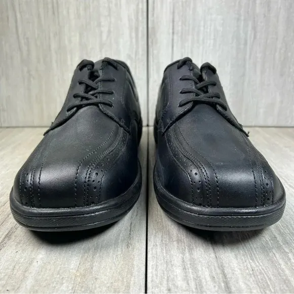 OrthoFeet Gramercy 465 Black Leather Oxford Dress Shoe Men Size 11 EEEE 4E XWide