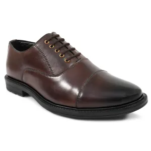 OstrichFit HANDCRAFTED OXFORD  PLAIN FORMAL LACEUP DERBY SHOES WITH CAP TOE FOR MEN ART OF-6515