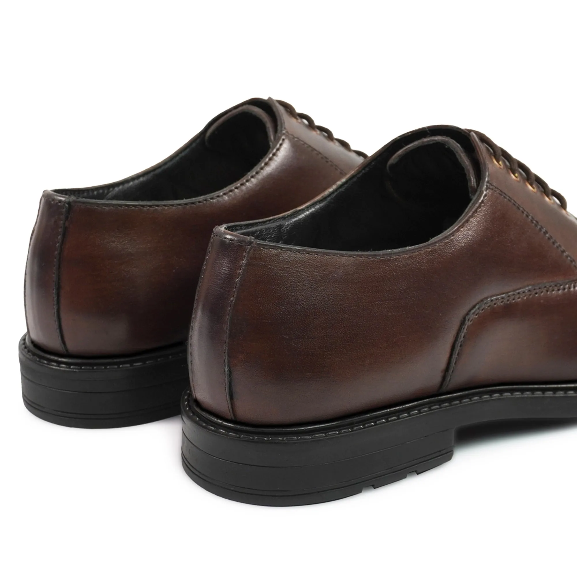 OstrichFit HANDCRAFTED OXFORD  PLAIN FORMAL LACEUP DERBY SHOES WITH CAP TOE FOR MEN ART OF-6515