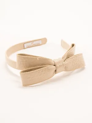 Paige Bow Headband - Cream