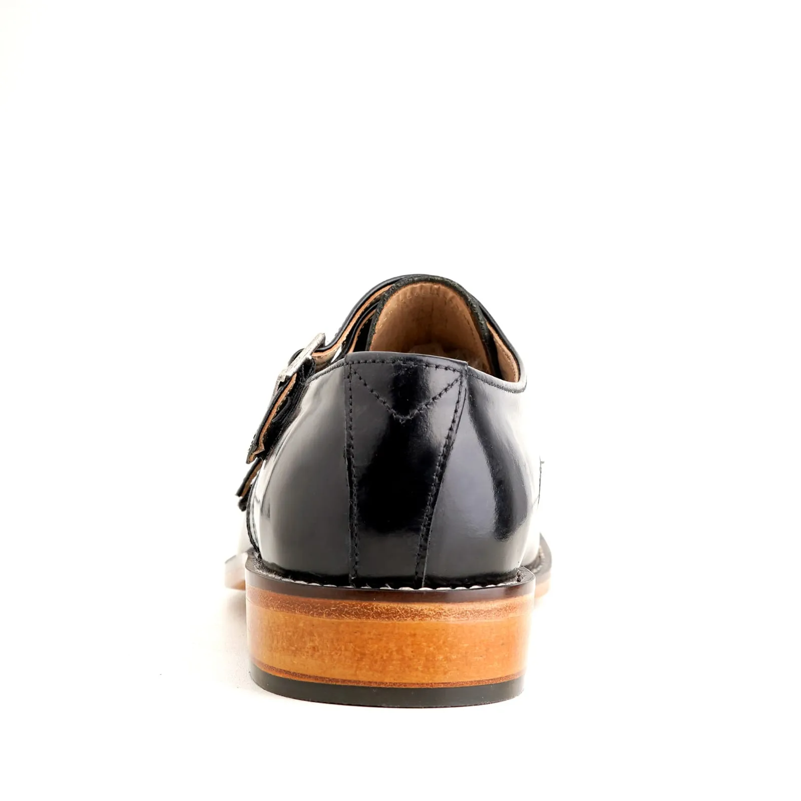 Patent Cow Leather Double-Monk Shoe