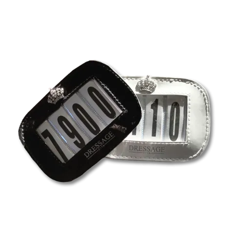 PATENT LEATHER Crown Leather Number Holder | 4 Digits BLACK or WHITE