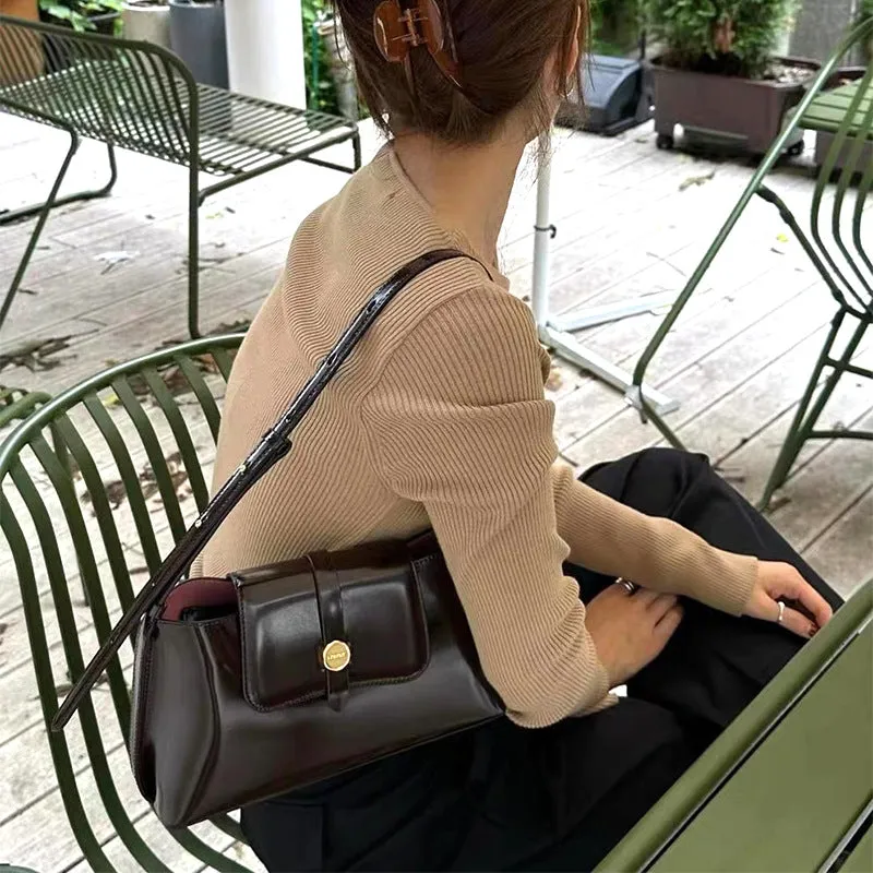 Patent Leather Korean Handbag - Designer Style