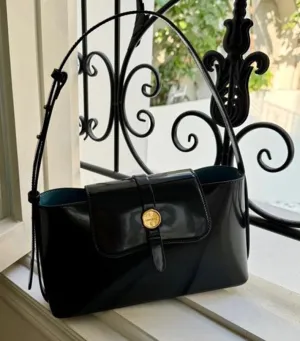 Patent Leather Korean Handbag - Designer Style