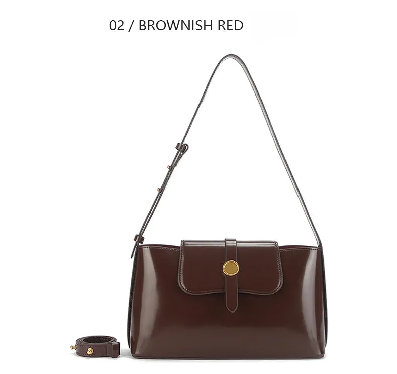 Patent Leather Korean Handbag - Designer Style