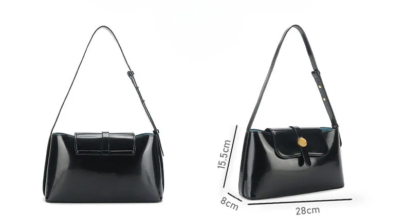 Patent Leather Korean Handbag - Designer Style