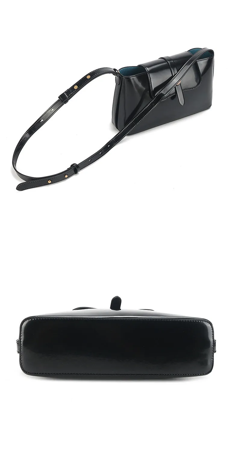 Patent Leather Korean Handbag - Designer Style