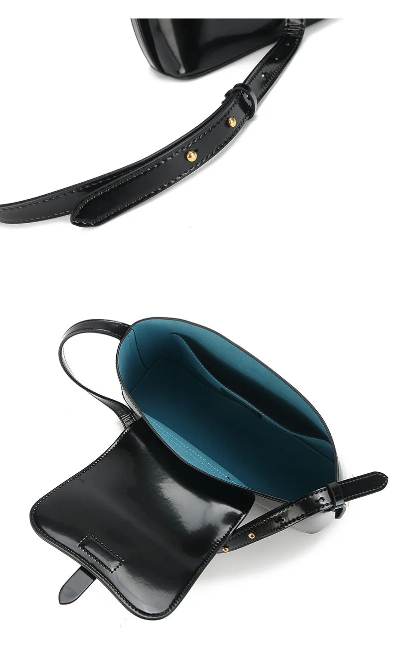 Patent Leather Korean Handbag - Designer Style