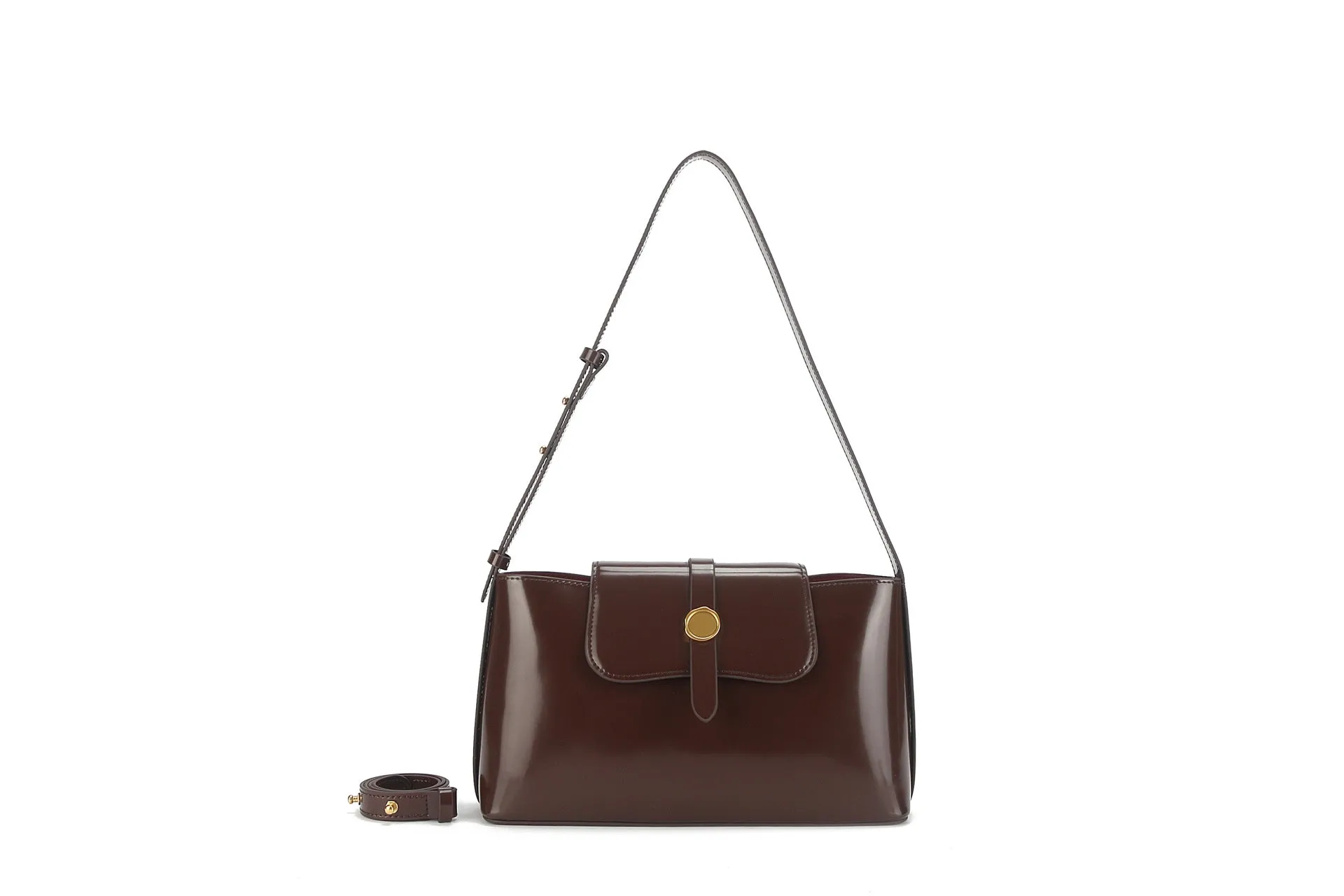 Patent Leather Korean Handbag - Designer Style