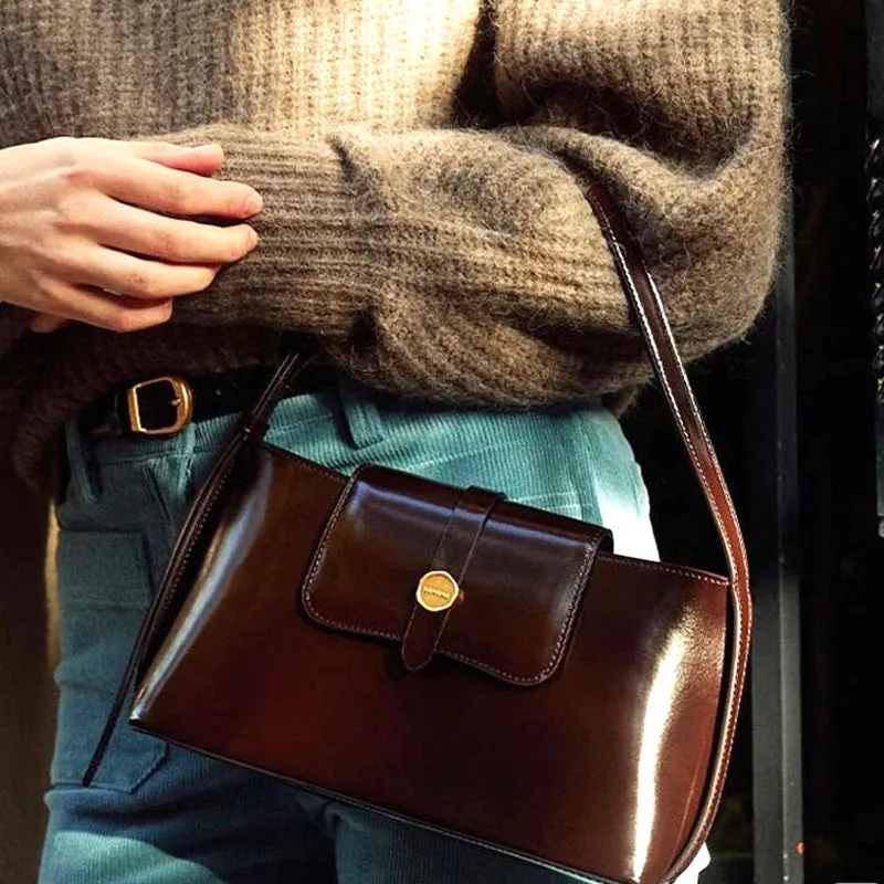 Patent Leather Korean Handbag - Designer Style