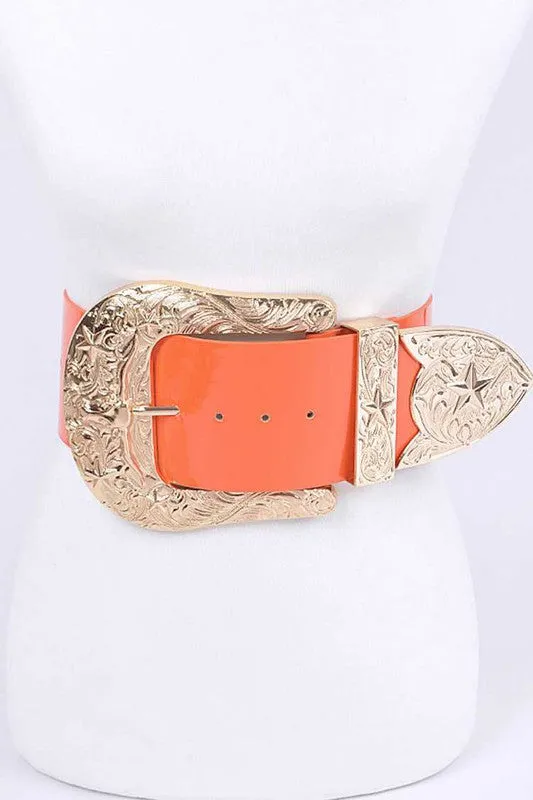 Patent Leather Statement Oversize Belt
