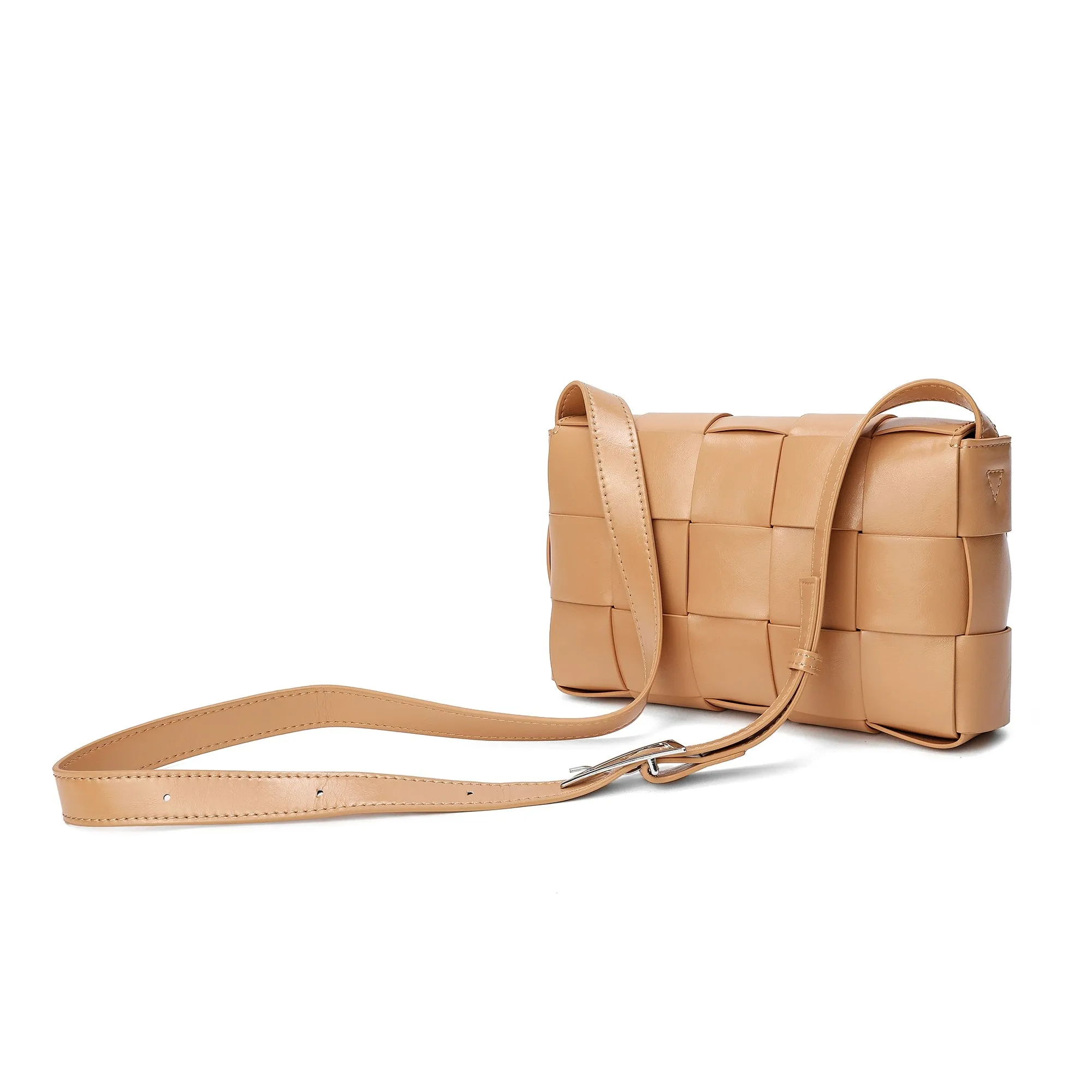 Patent Leather Woven Crossbody