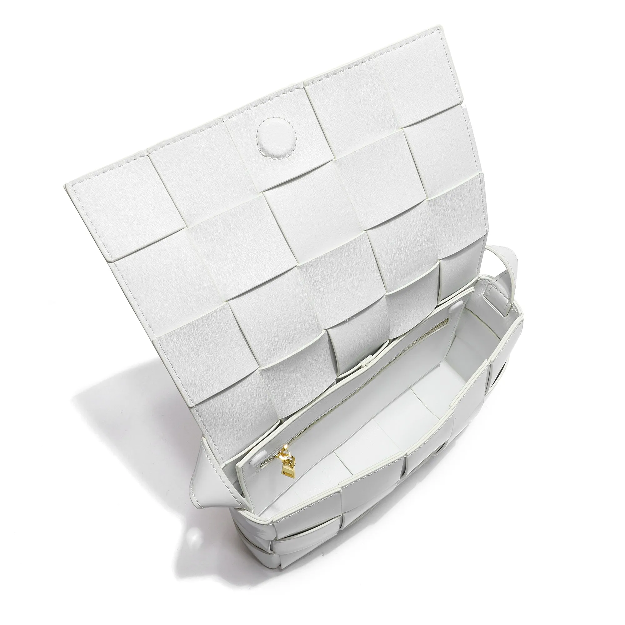 Patent Leather Woven Crossbody