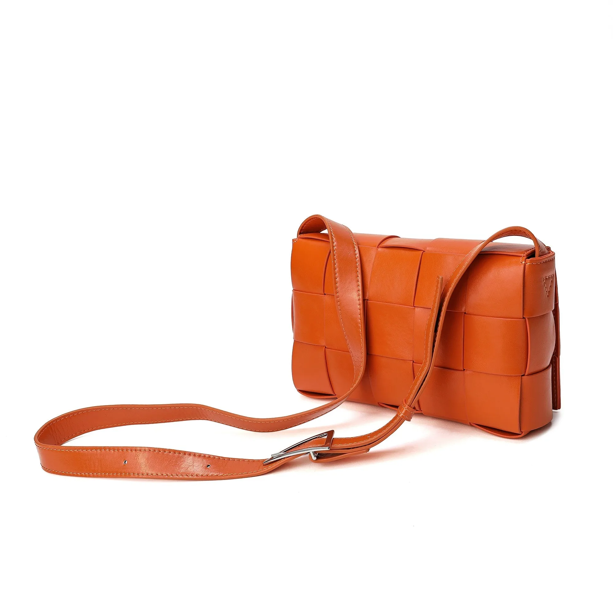 Patent Leather Woven Crossbody