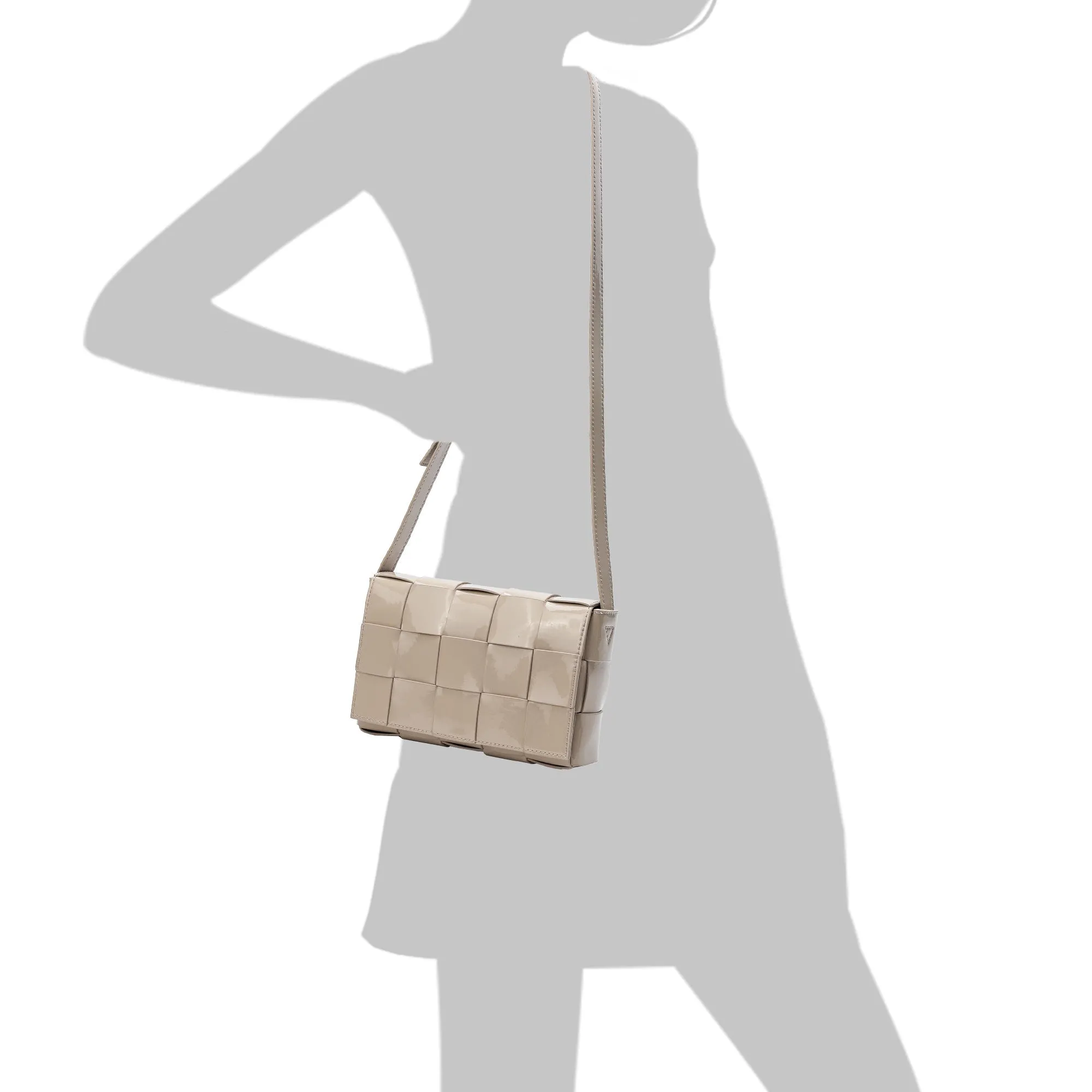 Patent Leather Woven Crossbody