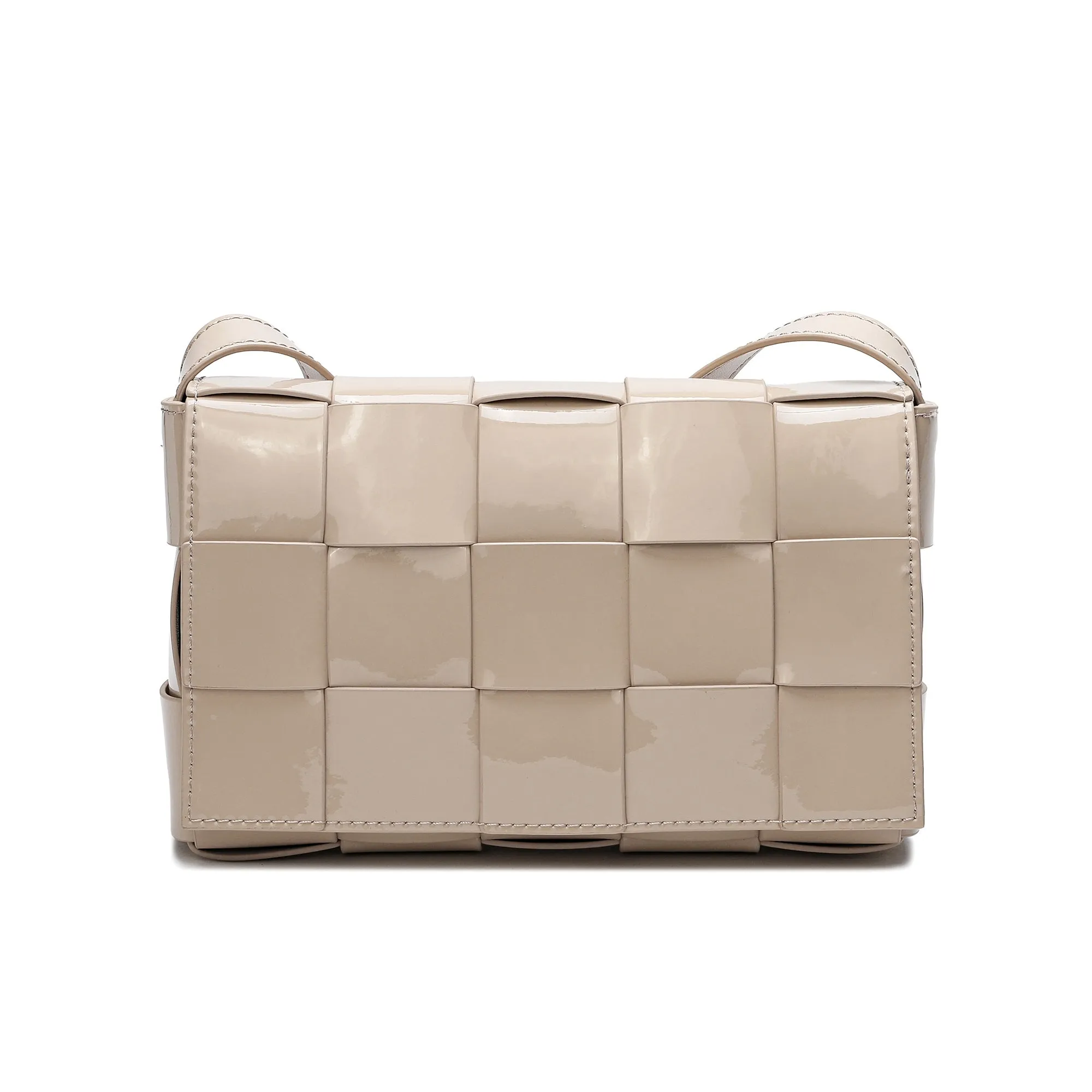 Patent Leather Woven Crossbody
