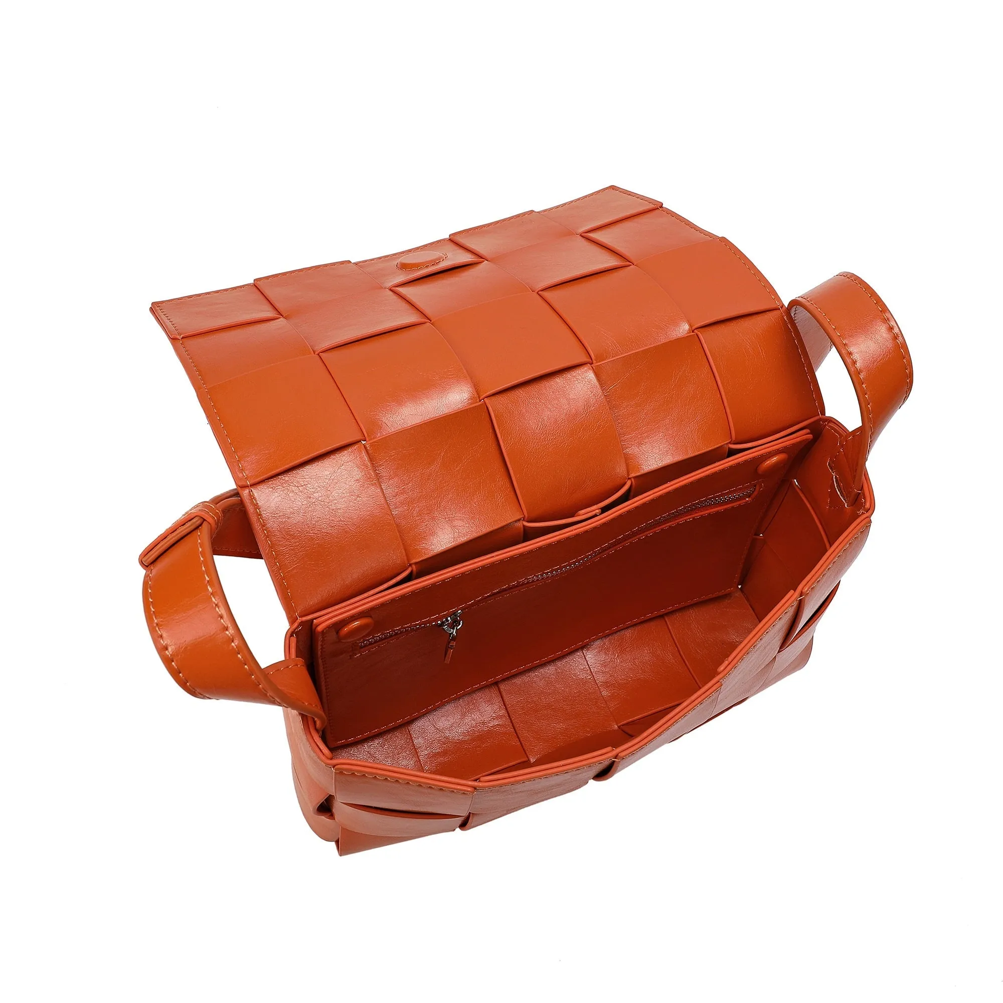 Patent Leather Woven Crossbody
