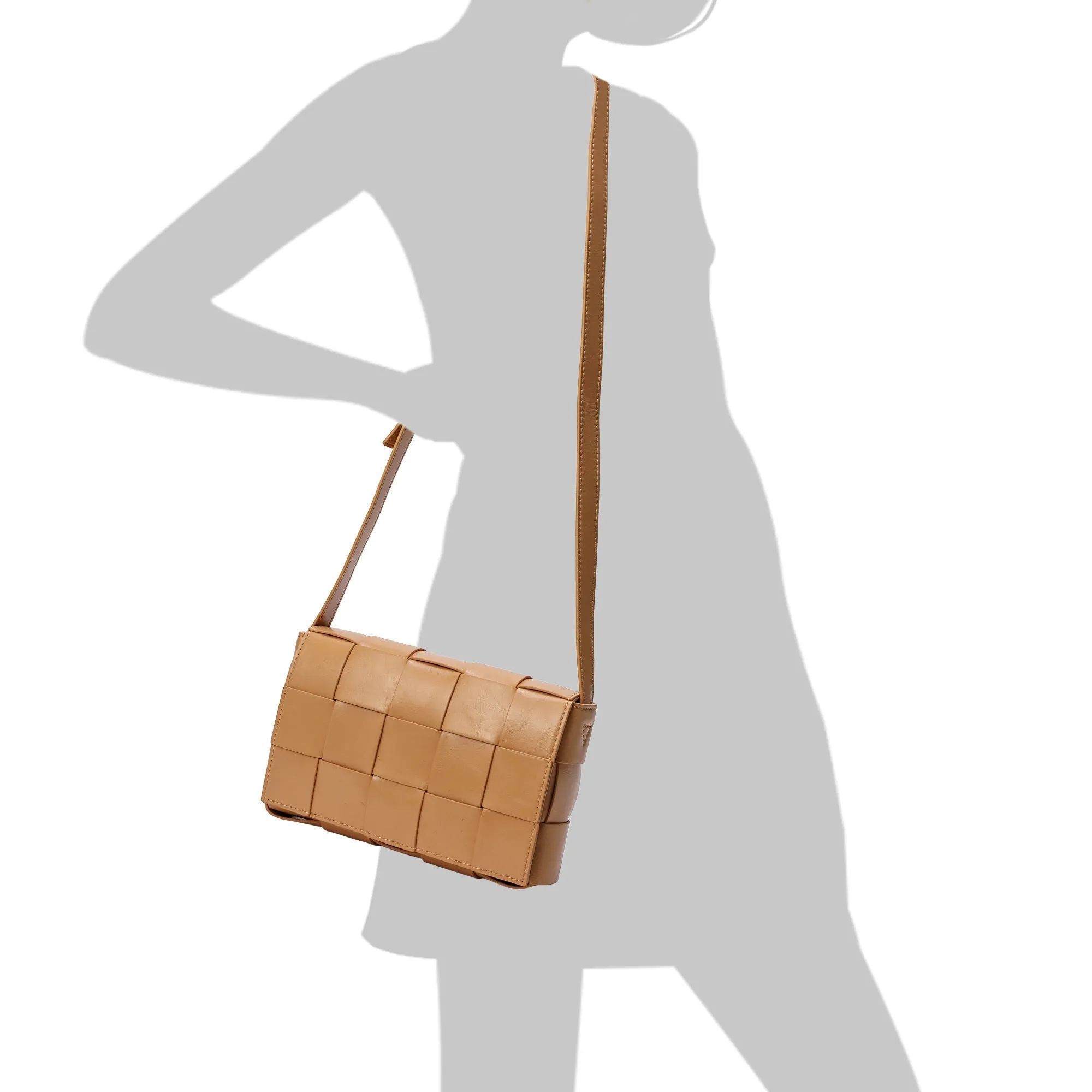 Patent Leather Woven Crossbody