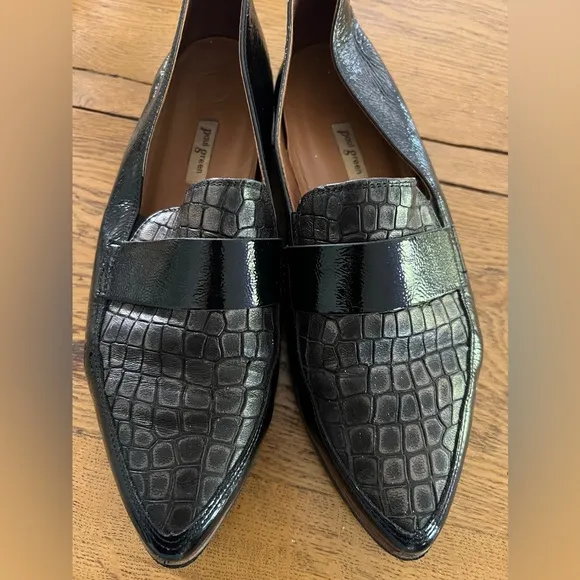 PAUL GREEN Dara Crocodile embossed leather with a copper rub look. All b…