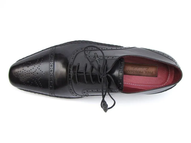 Paul Parkman Men's Handsewn Captoe Oxfords in Black