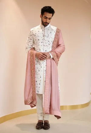 Pearl White Sherwani Set