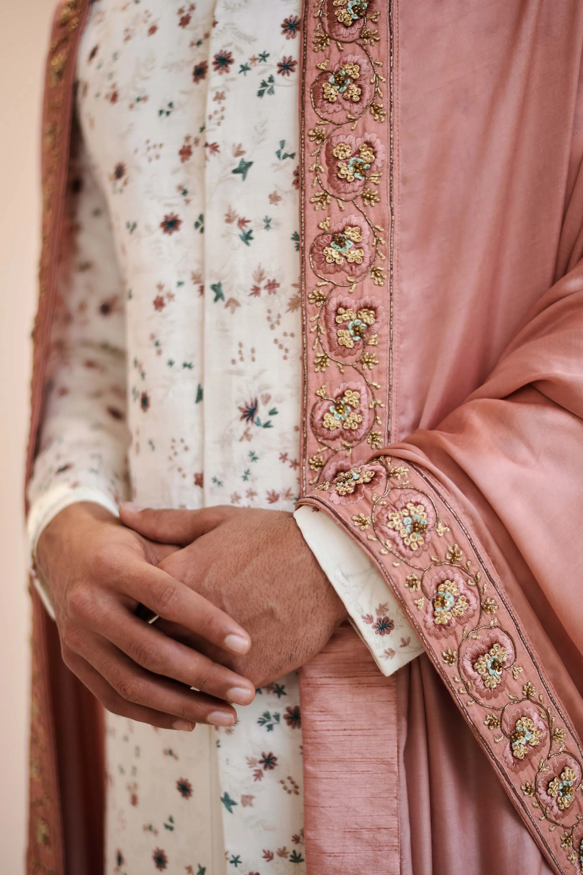Pearl White Sherwani Set