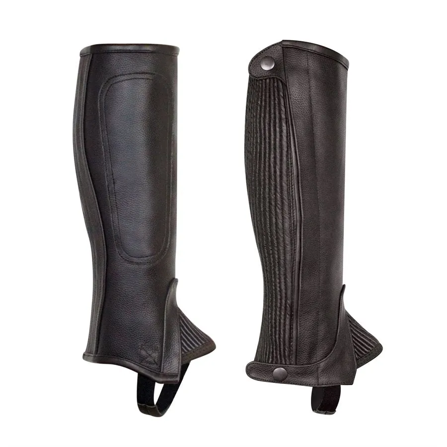 Perri's Black Professional Leather Half Chap