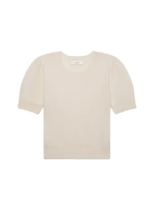 Pointelle Puff Sleeve Sweater