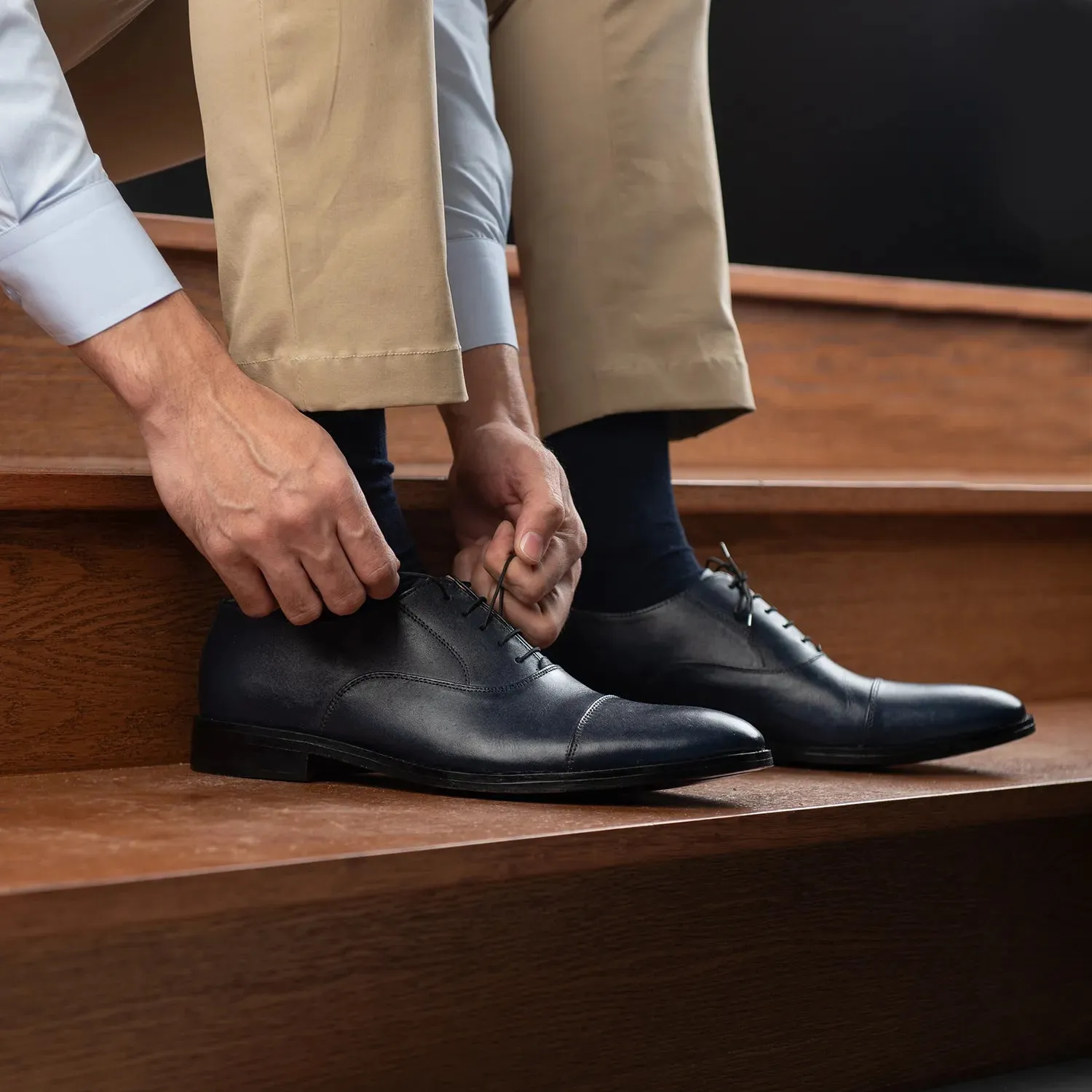 Professor Oxford Black Leather Shoes