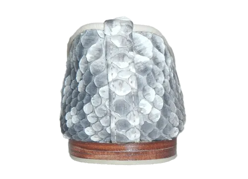 Python Snakeskin and Leather Ballet Shoes