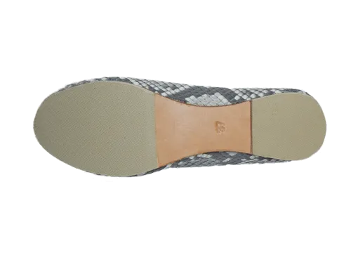 Python Snakeskin and Leather Ballet Shoes