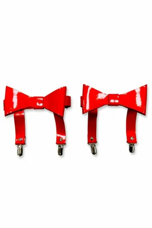 Red Patent Garters (set of 2)