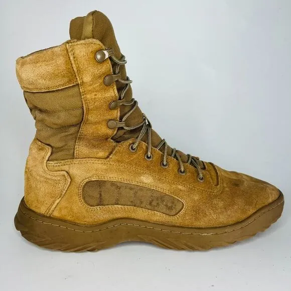 Reebok Fusion MAX Leather Tactical Military Boots Tan Coyote Men 14