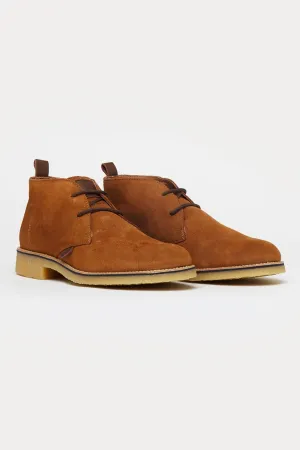 Richmond Smart Suede Boots in Tan Brown