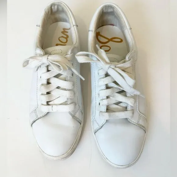 Sam Edelman White Leather Ethyl Sneaker Size 9