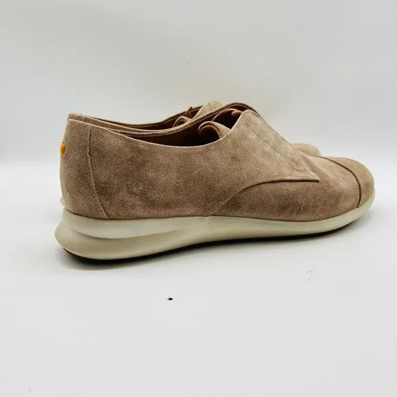 Samuel Hubbard Shoes Womens 9 Beige Brown Suede Oxford Lace Up Sneaker Casual